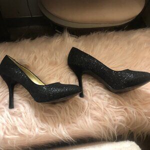 Black sparkly heels - Just in time for Vday!